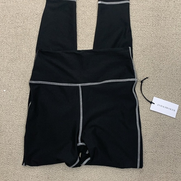 WeWoreWhat Black Leggings with White Stitching- NWT - Picture 4 of 16